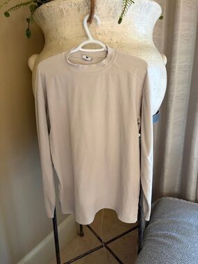 Men's Long-Sleeve Crew Neck Shirt - Cream